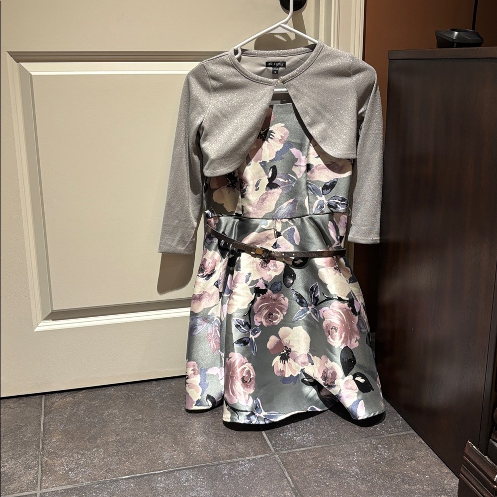 Zunie Girls Special ocasionar dress with sweater
